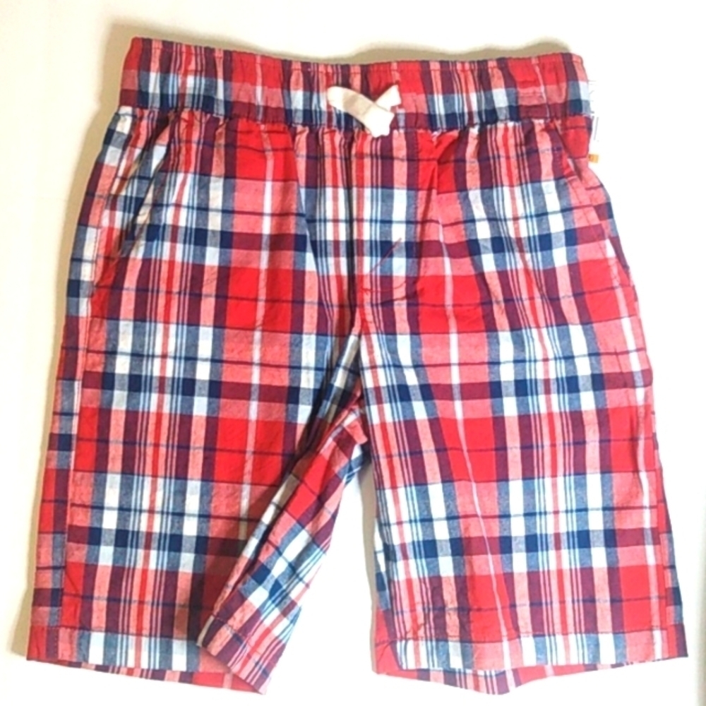 NAUTICA BOYS RED WHITE BLUE PLAID SHORTS SIZE 14/16 NWT - Picture 2 of 7